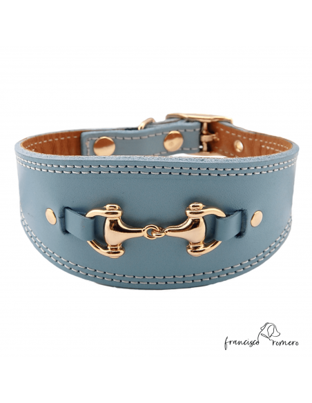 Collar para Galgo Estribo Oro Celeste