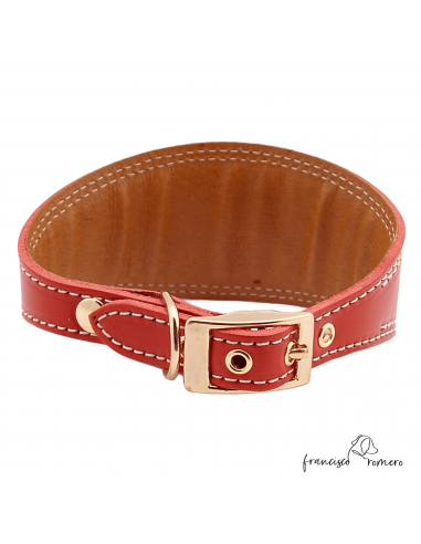 Collar para Galgo Estribo Oro Rojo
