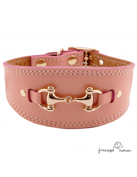 Collar para Galgo Estribo Oro Rosa